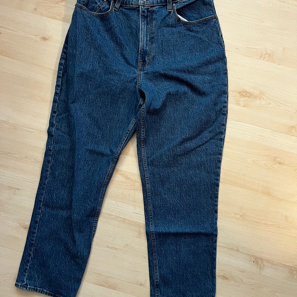 Abercrombie & Fitch Curve Love 90s straight ultra high rise 30 short